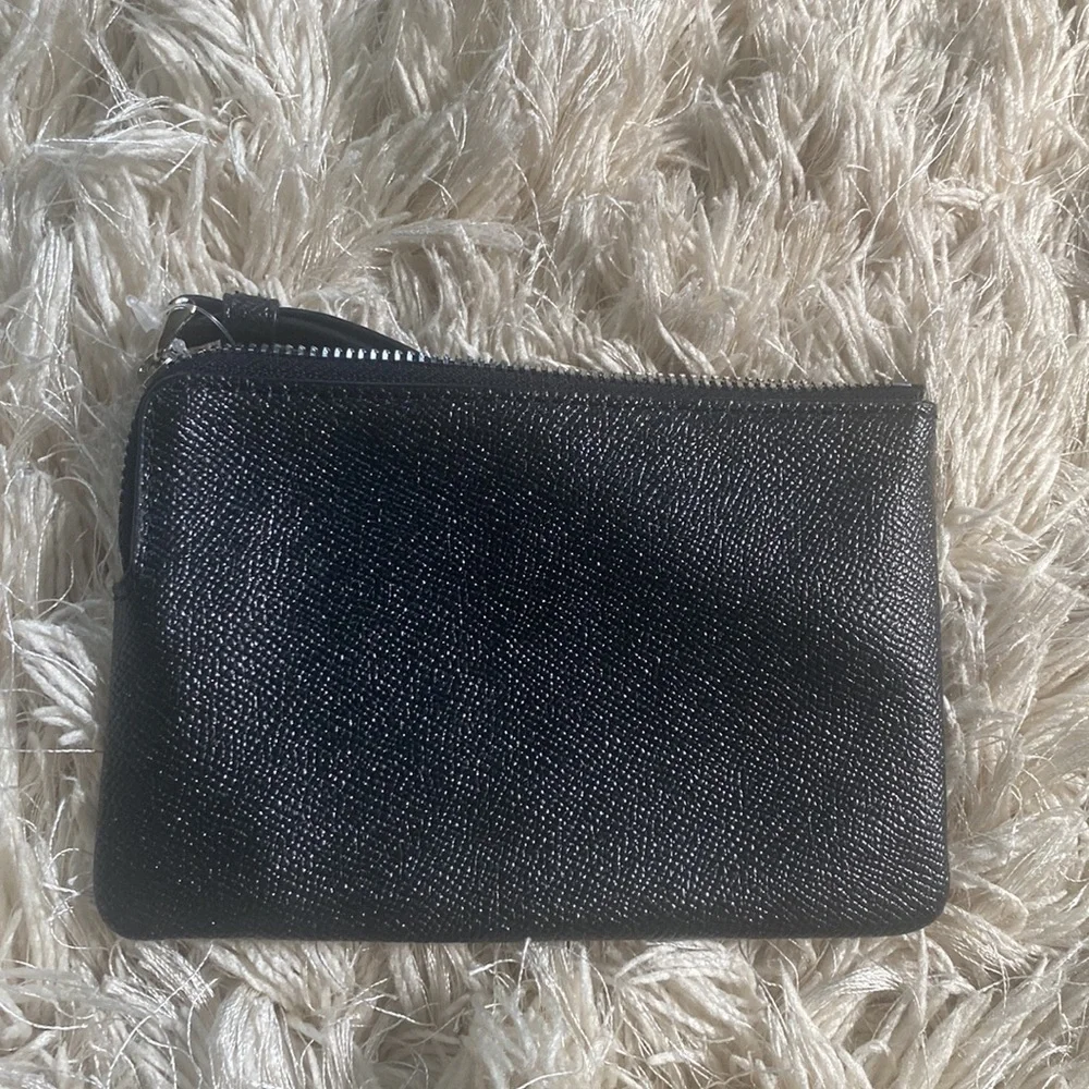 COACH Black glitter wristlet NWT